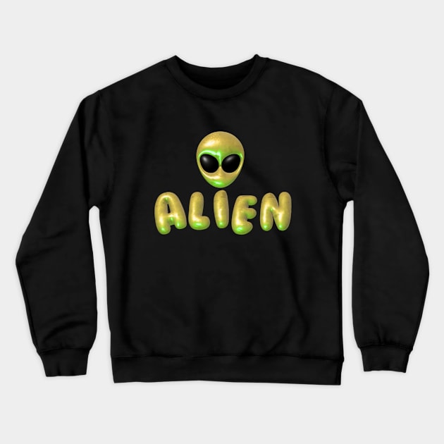 Alien Gold Crewneck Sweatshirt by From The Mind